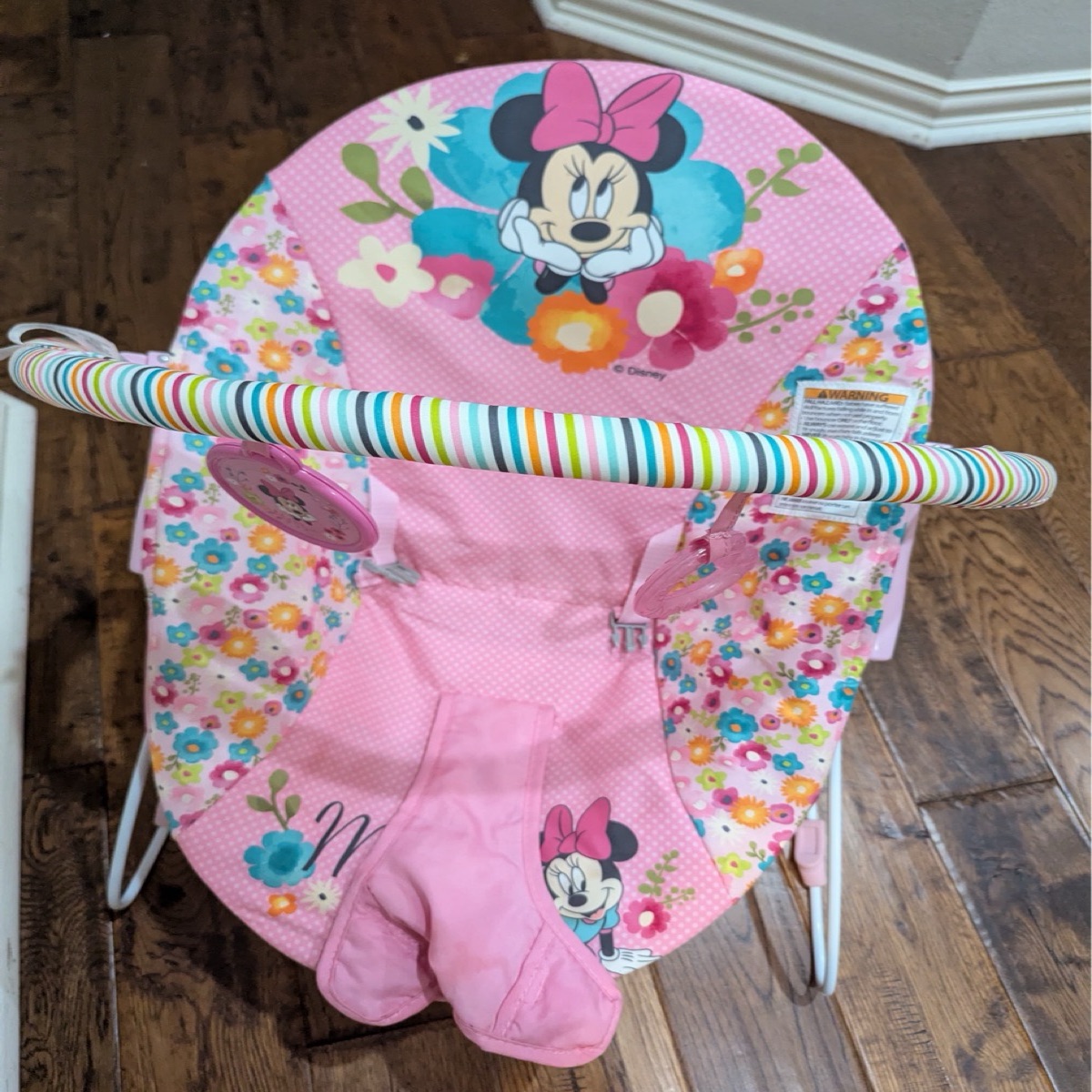 Minnie Mouse Baby Bouncer with Play Bar